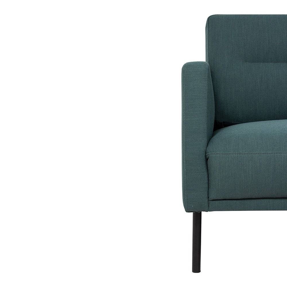 Larvik Chaiselongue Sofa (RH) - Dark Green, Black Legs - Price Crash Furniture