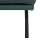 Larvik Chaiselongue Sofa (RH) - Dark Green, Black Legs - Price Crash Furniture