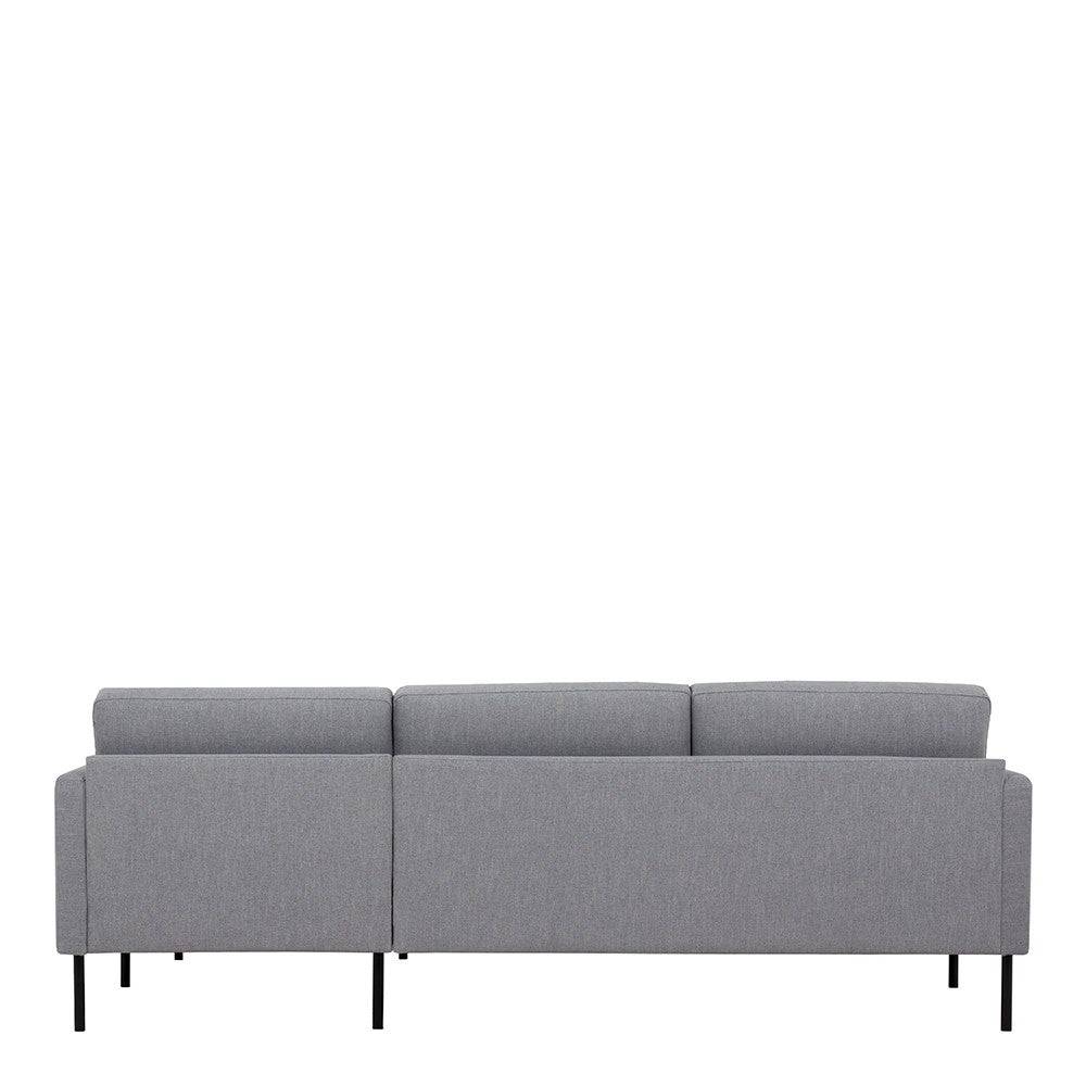 Larvik Chaiselongue Sofa (RH) - Grey, Black Legs - Price Crash Furniture