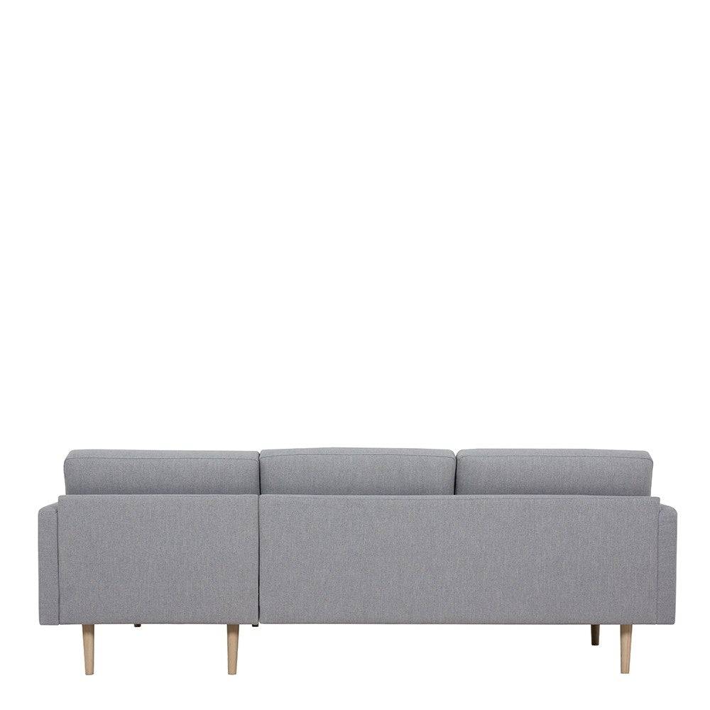 Larvik Chaiselongue Sofa (RH) - Grey, Oak Legs - Price Crash Furniture