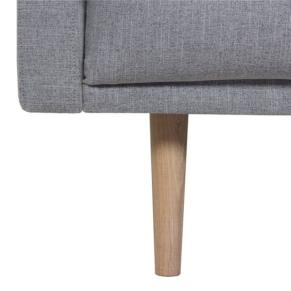Larvik Chaiselongue Sofa (RH) - Grey, Oak Legs - Price Crash Furniture