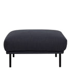 Larvik Footstool - Anthracite, Black Legs - Price Crash Furniture