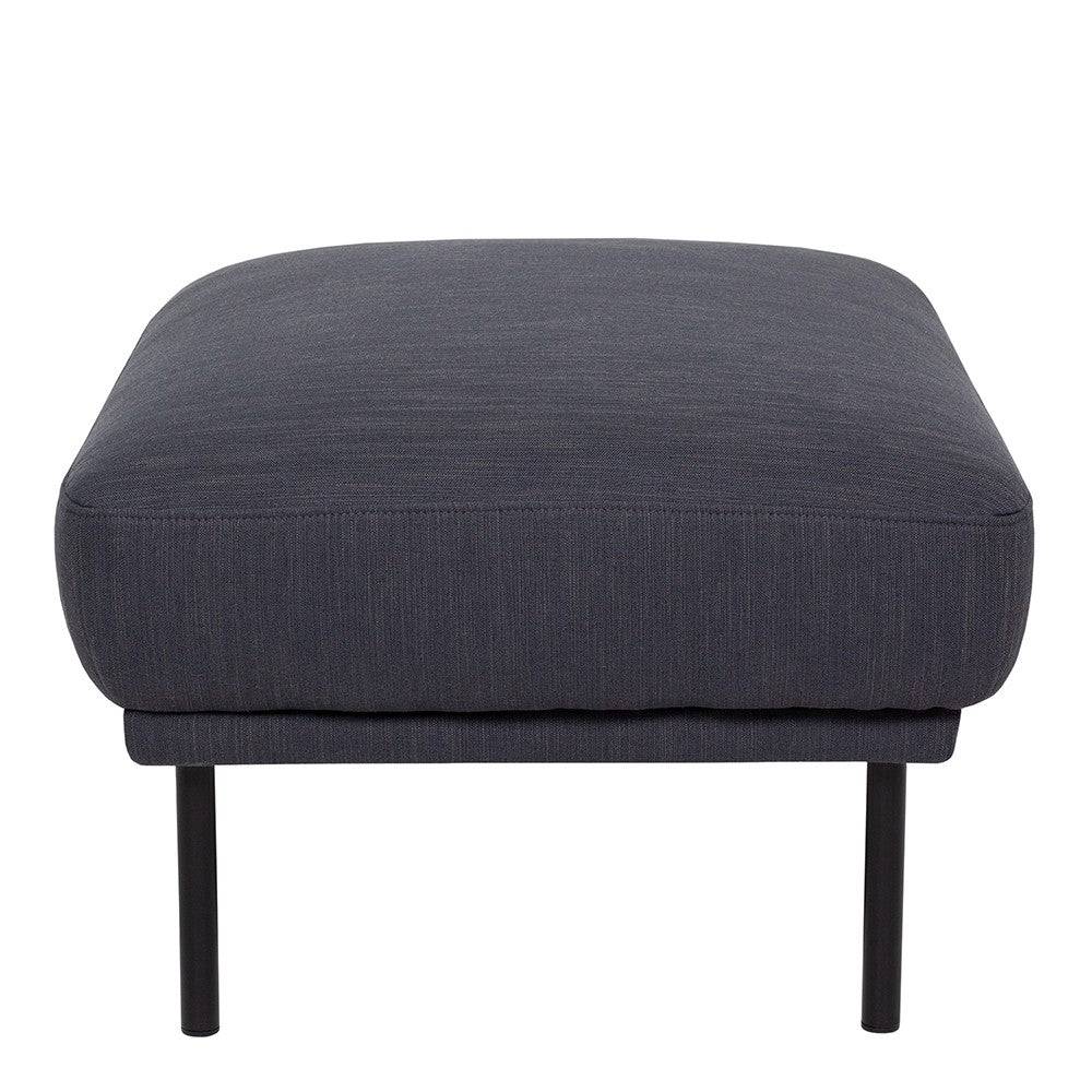 Larvik Footstool - Anthracite, Black Legs - Price Crash Furniture