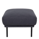 Larvik Footstool - Anthracite, Black Legs - Price Crash Furniture