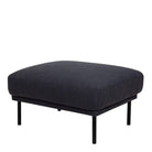 Larvik Footstool - Anthracite, Black Legs - Price Crash Furniture