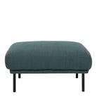 Larvik Footstool - Dark Green, Black Legs - Price Crash Furniture