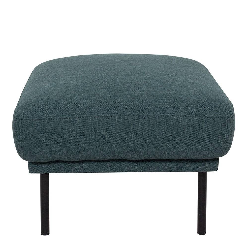Larvik Footstool - Dark Green, Black Legs - Price Crash Furniture