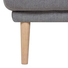 Larvik Footstool - Grey, Black Legs - Price Crash Furniture