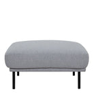 Larvik Footstool - Grey, Oak Legs - Price Crash Furniture