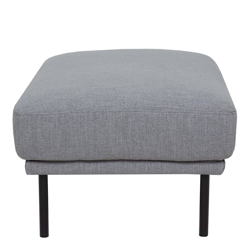 Larvik Footstool - Grey, Oak Legs - Price Crash Furniture