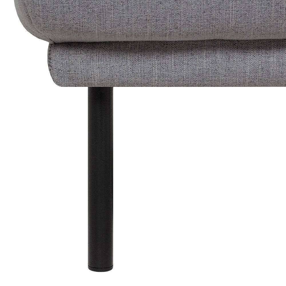 Larvik Footstool - Grey, Oak Legs - Price Crash Furniture