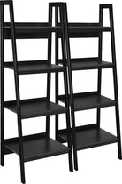 Lawrence Bundle - Pair of Ladder Bookshelves in Black by Dorel - Price Crash Furniture