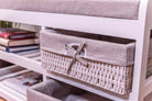 Laxey White Bench With Shoe Rack & Drawers - Price Crash Furniture