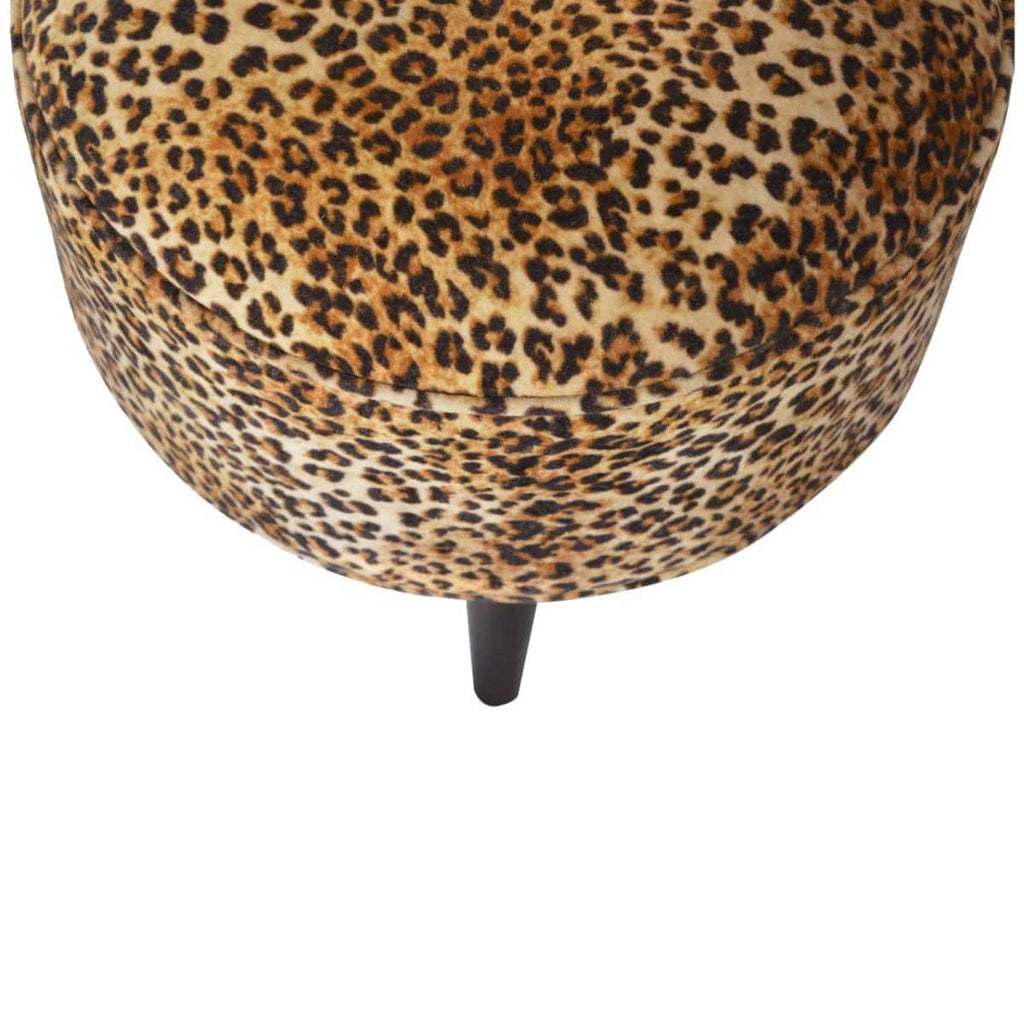 Leopard Nordic Style Footstool - Price Crash Furniture