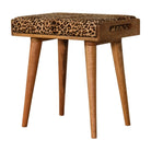 Leopard Velvet Tray Style Footstool - Price Crash Furniture