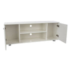 Lido - White high 2 door widescreen TV unit - Price Crash Furniture