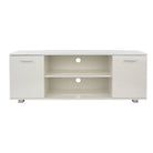 Lido - White high 2 door widescreen TV unit - Price Crash Furniture