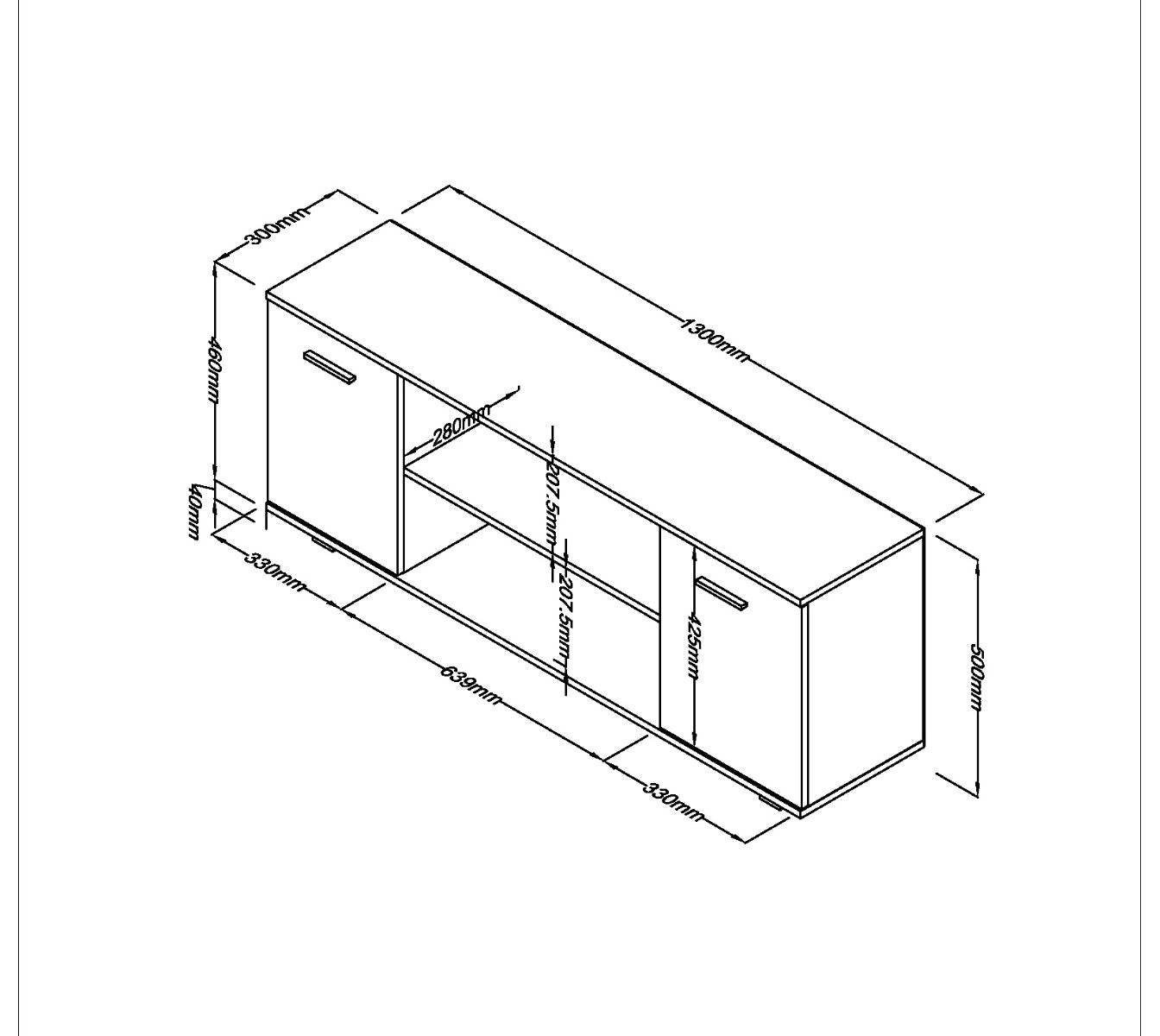 Lido - White high 2 door widescreen TV unit - Price Crash Furniture