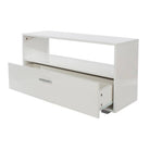 Lido - White high flatscreen TV unit - Price Crash Furniture