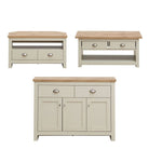 Lisbon 3 Piece Bedroom Set: 3 door wardrobe + 7 drawer chest + 1 drawer bedside - Price Crash Furniture