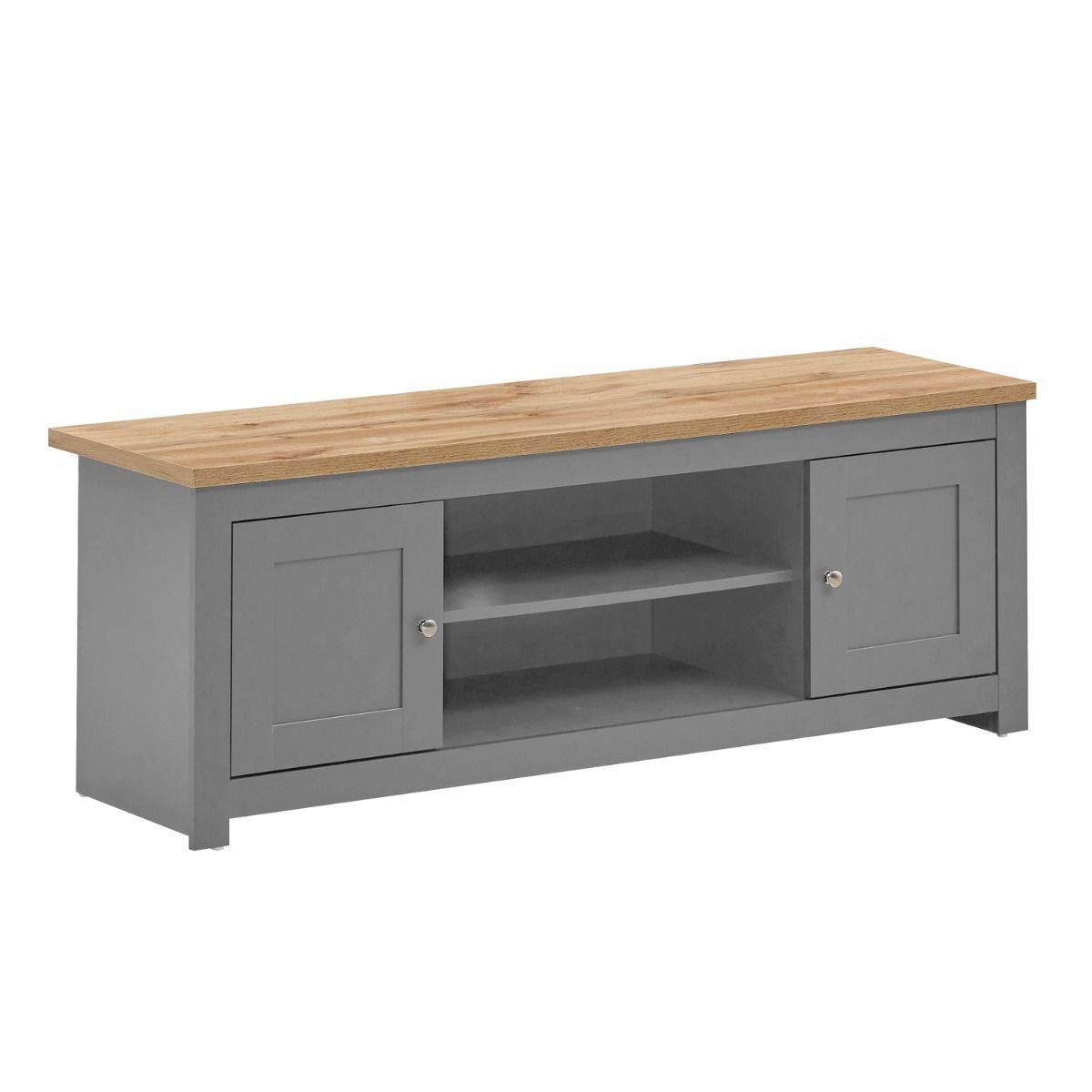 LISBON 3 PIECE LIVING ROOM SET CORNER TV UNIT, 1 DOOR SIDEBOARD, 2 DRAWER COFFEE TABLE GREY - Price Crash Furniture