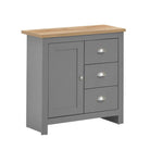 LISBON 3 PIECE LIVING ROOM SET CORNER TV UNIT, 1 DOOR SIDEBOARD, 2 DRAWER COFFEE TABLE GREY - Price Crash Furniture