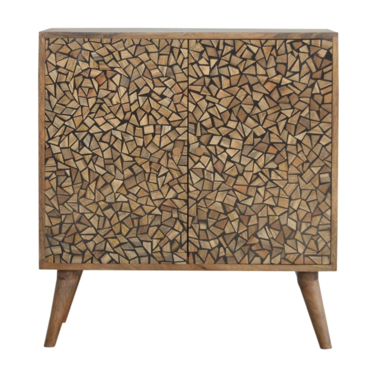 Lisbon Black Abstract Cabinet - Price Crash Furniture