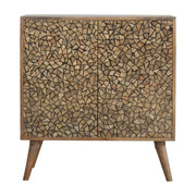 Lisbon Black Abstract Cabinet - Price Crash Furniture