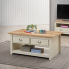 Lisbon coffee table with 2 drawers by TAD - Price Crash Furniture