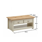 Lisbon coffee table with 2 drawers by TAD - Price Crash Furniture