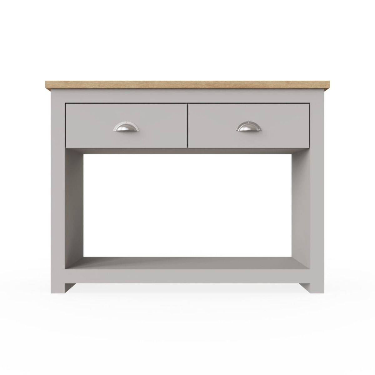 Lisbon corner TV unit with 2 drawers by TAD in Grey - Price Crash Furniture