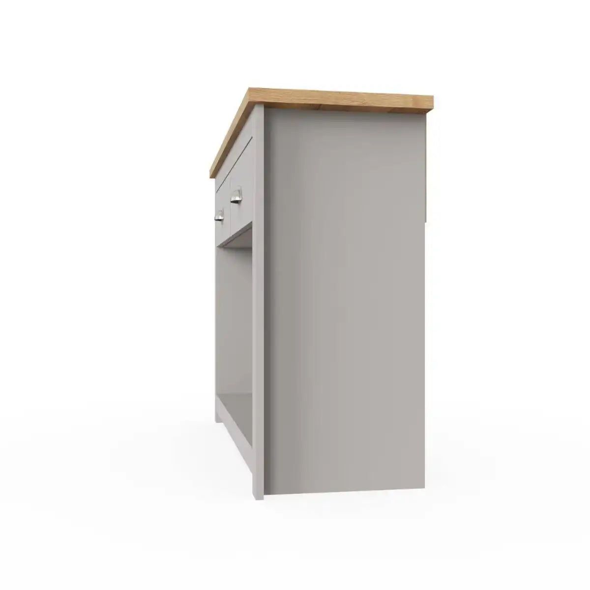 Lisbon console table with 2 drawers in grey & oak by TAD - Price Crash Furniture