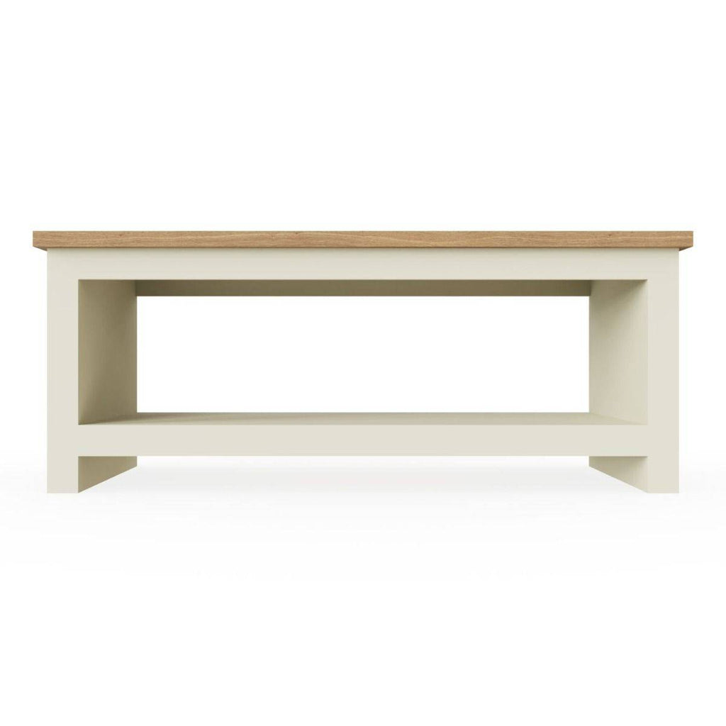 Lisbon dining table stool in cream & oak by TAD - Price Crash Furniture