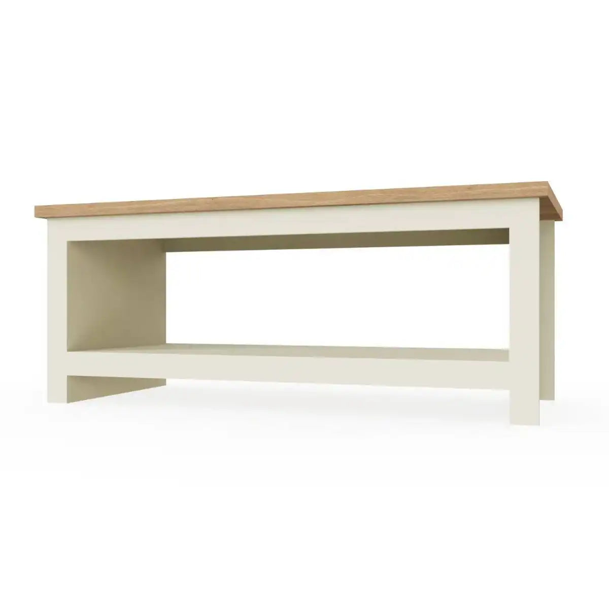Lisbon coffee table in cream &amp; oak by TAD - Price Crash Furniture