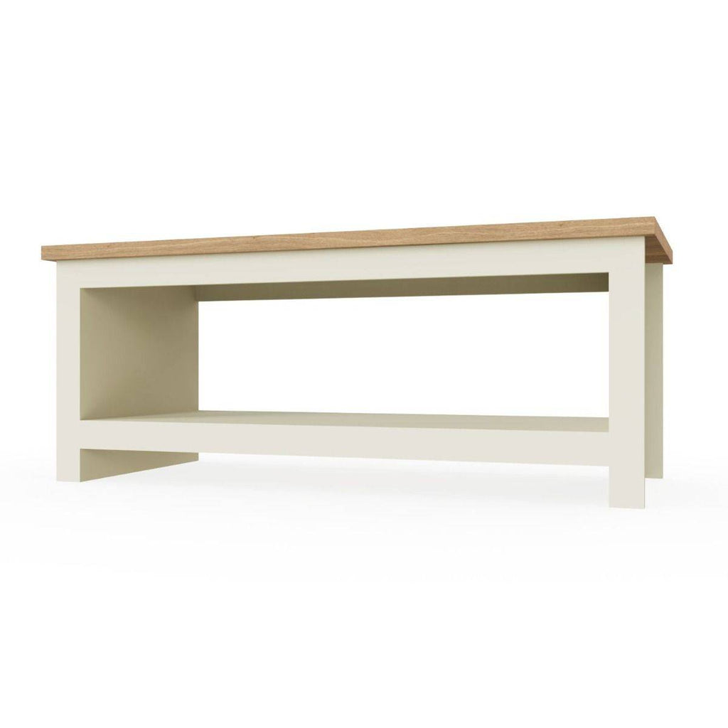 Lisbon dining table stool in cream & oak by TAD - Price Crash Furniture