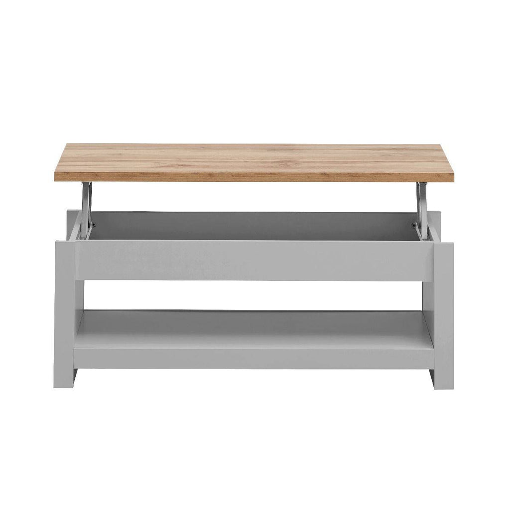 LISBON LIFT UP COFFEE TABLE in grey - Price Crash Furniture