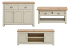 Lisbon Living 3 Piece Set: 2 Door TV Unit, 3 Door Sideboard, Coffee Table - Price Crash Furniture