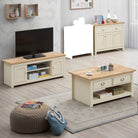 Lisbon Living 3 Piece Set: 2 Door TV Unit, 3 Door Sideboard, Coffee Table - Price Crash Furniture