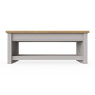 Lisbon slide top coffee table in grey & oak by TAD - Price Crash Furniture