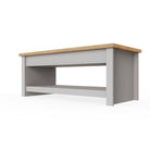 Lisbon slide top coffee table in grey & oak by TAD - Price Crash Furniture