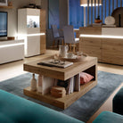 Luci Coffee Table in White and Oak - Price Crash Furniture