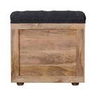 Mini Black Shoe Storage Footstool by Artisan Furniture - Price Crash Furniture