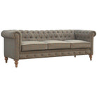 Multi Tweed 3 Seater Chesterfield Sofa - Price Crash Furniture