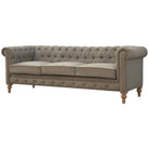 Multi Tweed 3 Seater Chesterfield Sofa - Price Crash Furniture