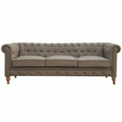 Multi Tweed 3 Seater Chesterfield Sofa - Price Crash Furniture