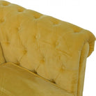 Mustard Velvet 2 Seater Chesterfield Sofa - Price Crash Furniture