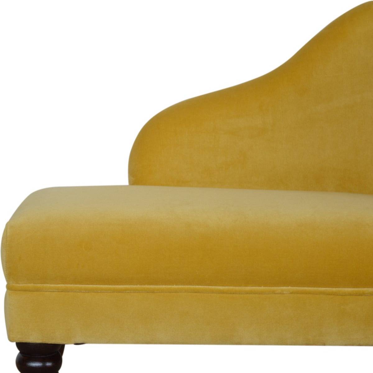 Mustard Velvet Chaise - Price Crash Furniture