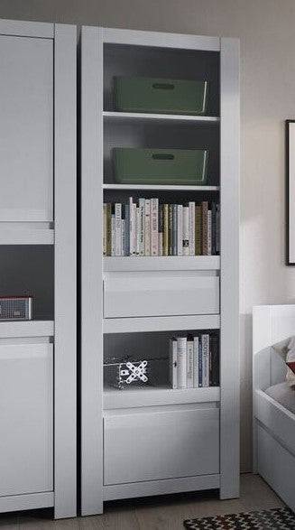 Novi 2 Drawer Bookcase In Alpine White - Price Crash Furniture