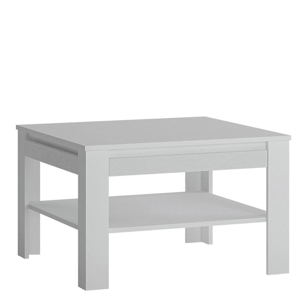 Novi Coffee Table With Shelf In Alpine White - Price Crash Furniture