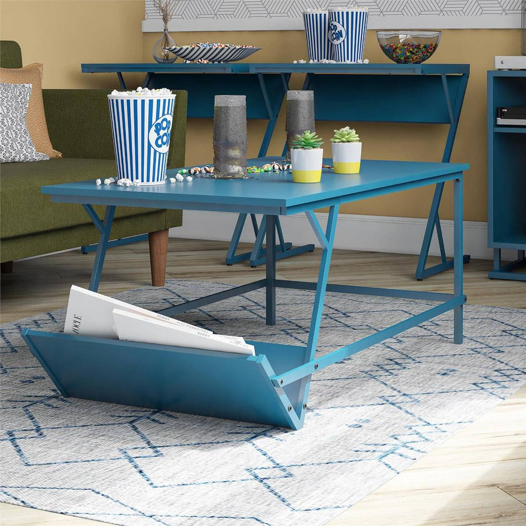 Novogratz Regal Coffee Table in bright blue finish - Price Crash Furniture